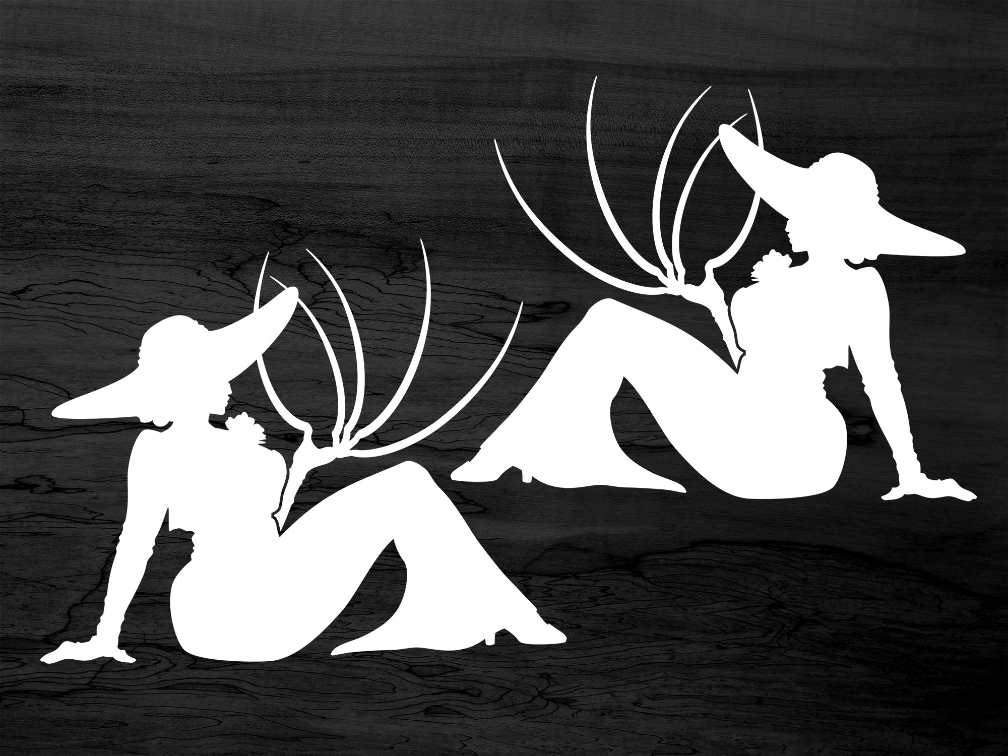 DCAL001 / Lady Dimitrescu Mudflap Girl Parody Decal / Resident