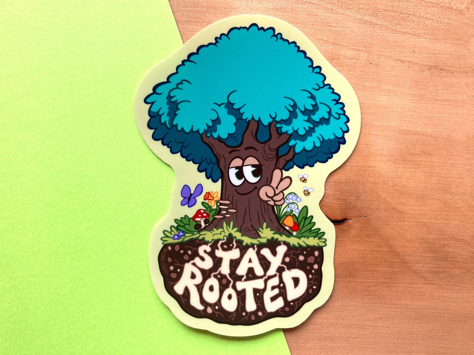 VS096 Stay Rooted Tree Vinyl Sticker / Tree Hugger Sticker / Relaxing ...