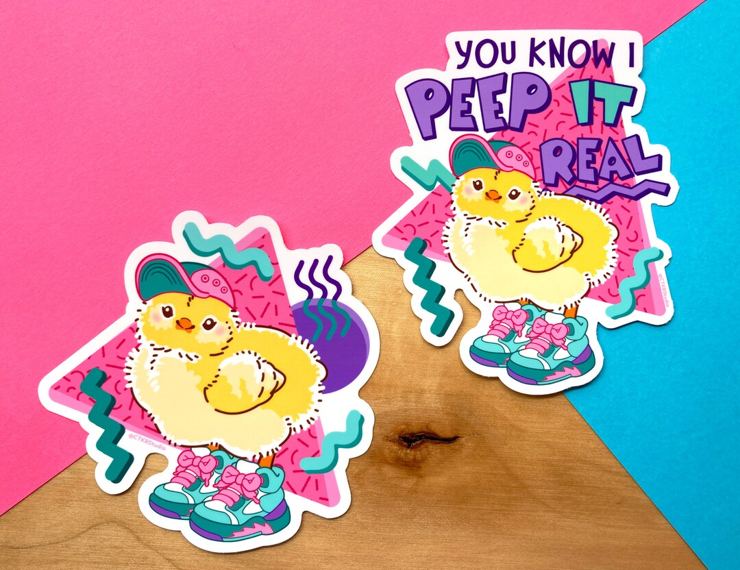 VS077 90s Retro Baby Chick / Peep It Real / Nineties Aesthetic - Etsy