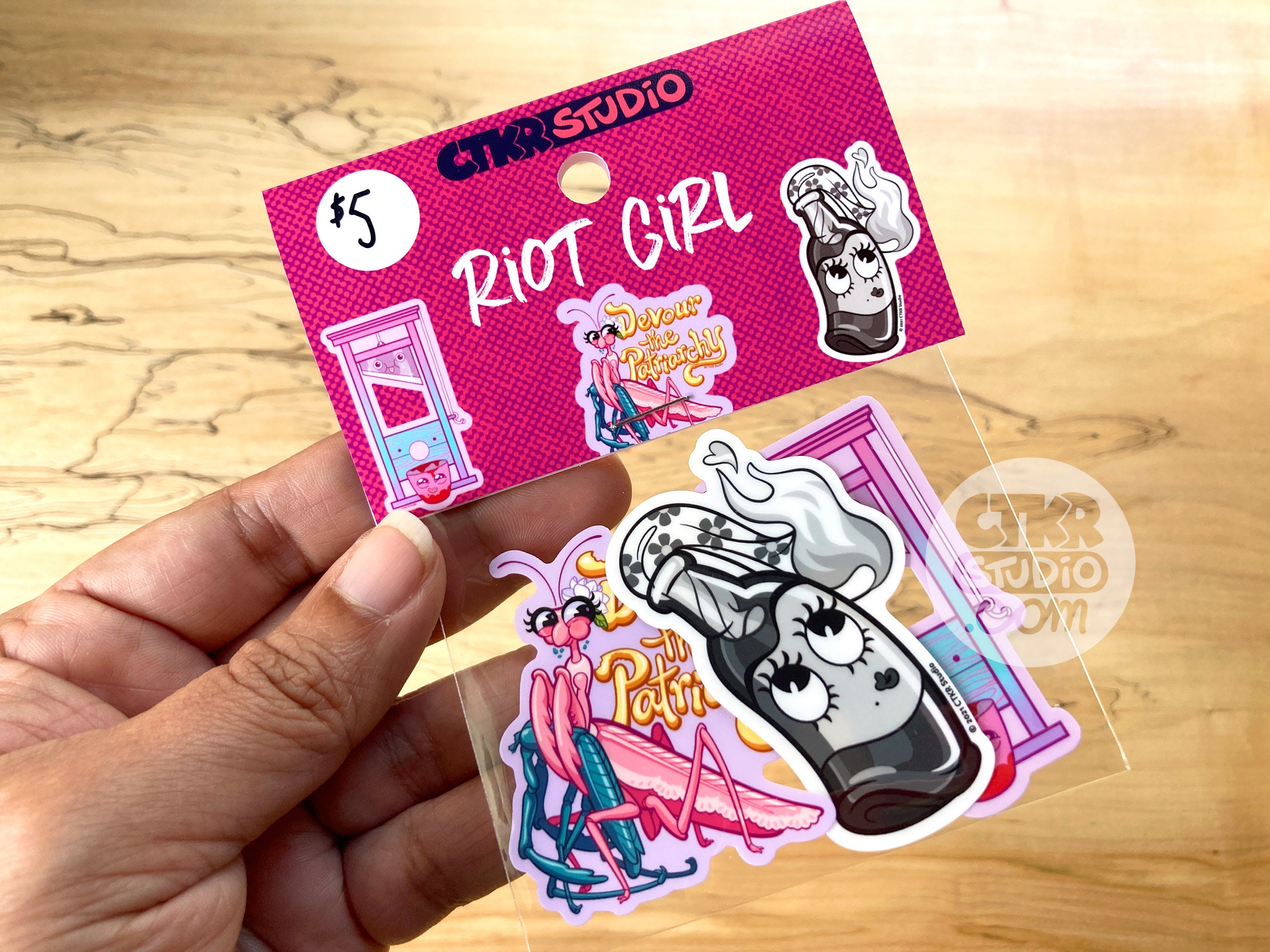 Riot Girl / Mini Sticker Pack / 3 Sticker Pack / UV Protected Vinyl ...
