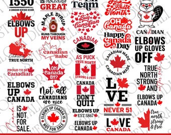 Canada Day PNG Bundle, Patriotic Maple Leaf Retro Digital Artwork Collection Cliparts File