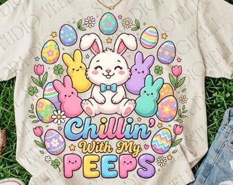 Easter Bunny Family Spring Celebration PNG, Resurrection Floral Holiday Rabbit Art, Pastel Christian