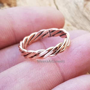 Anel Tensor de Cobre Torcido Feito à Mão: Ferramenta de Energia Sagrada