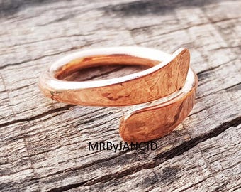 Handmade Copper Wrap Ring | Toe Ring | Adjustable Boho Band