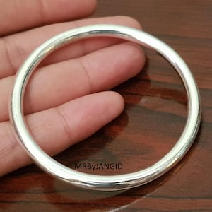 Handmade Solid 925 Sterling Silver Bangle Bracelet | Silver Kada for Unisex