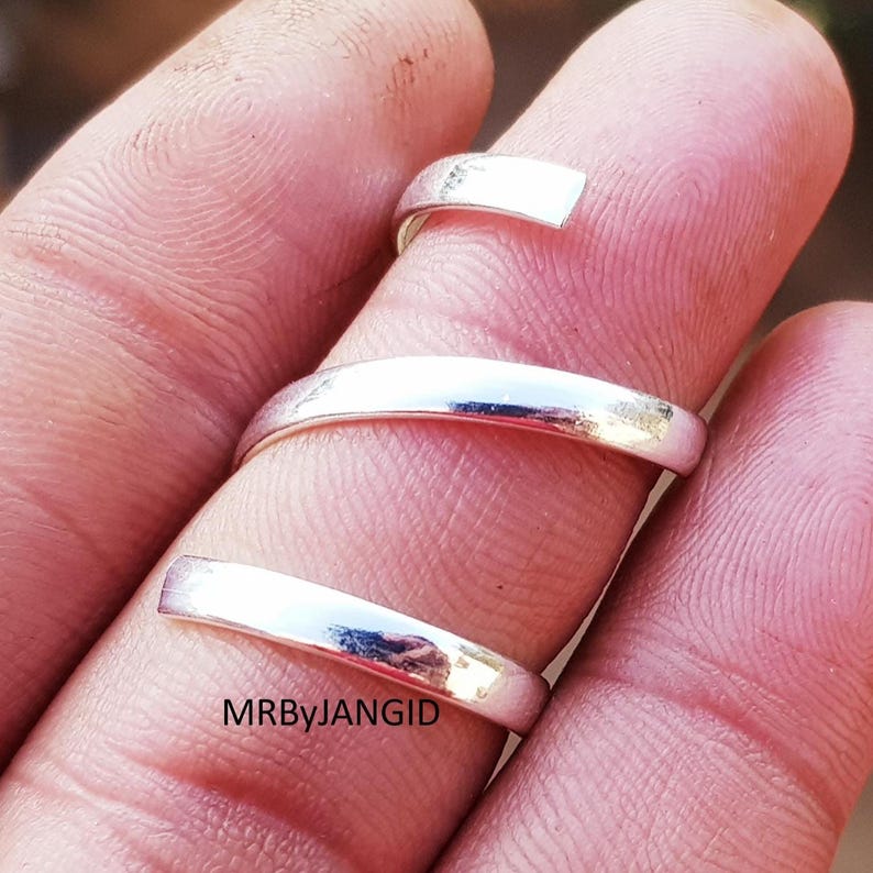 Handcrafted Sterling Silver Splint Ring | Arthritis Finger Support Ring ...