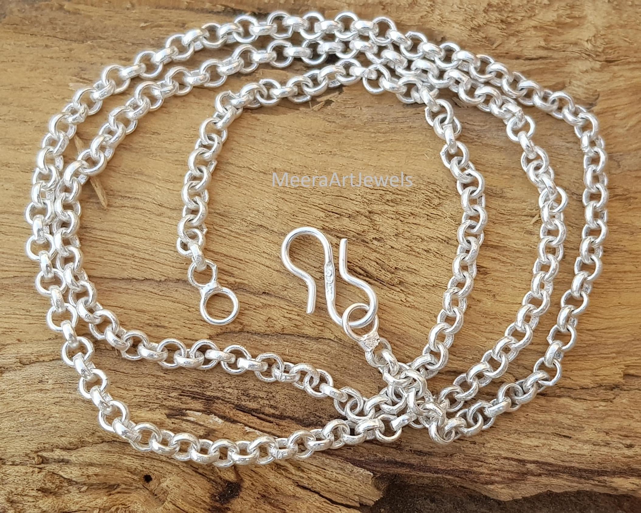 Long antique silver chain - Etsy 日本