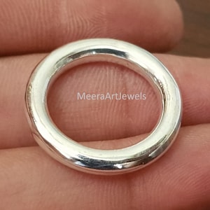 Anel robusto em prata de lei 925 | Anel minimalista com aro totalmente arredondado | Joia unissex estilo boho