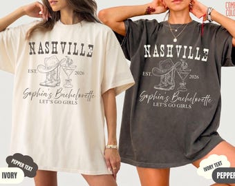 Comfort Colors® Custom Nashville Bachelorette Shirts, Rodeo Bachelorette, Cowgirl Bachelorette, Funny Bachelorette Shirts, Nashville Bridal