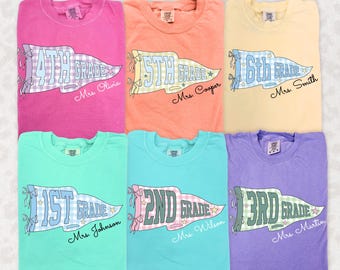 Comfort Colors® Custom Teacher Team Shirts, Back to School Shirt, Grade Level Team Tees, Teacher Gift, First Second Third Fourth Fifth Grade