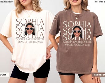 Comfort Colors® Custom Face Bachelorette Party Shirt, Photo Party Tees