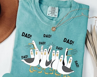 Camiseta Comfort Colors® Disney Seagulls para papá, Disney Buscando a Nemo Seagulls, Camiseta Disney para papá, Regalo del Día del Padre, Camiseta Disney para el Día del Padre