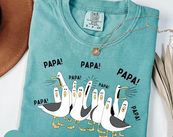 Comfort Colors® Disney Seagulls Papa Shirt, Disney Papa Grandpa Shirt, Disney Dad Tee, Father's Day Gift, Disney Lover Dad Grandpa Gift