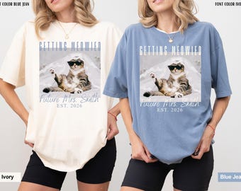 Comfort Colors® Future Mrs Getting Meowied Shirt, Cat Mom Engagement Tee