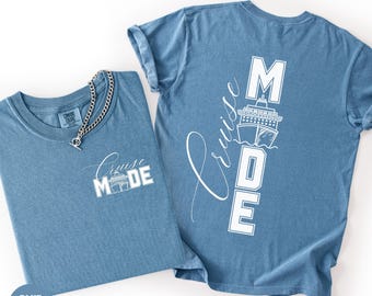 Comfort Colors® Cruise Mode Shirts, Anniversary Cruise Tee, Family Cruise Gift, Cruise Squad Tee,Girls Trip, Family Vacation,Girls Beach Tee