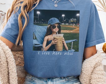 Comfort Color® Funny Barbie Ballfield Dark T-shirts, Funny I live Here Now Shirt, Softball Ball Mom Tee, Baseball Mama Tee