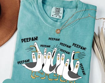 Camiseta personalizada de Disney Peepaw de Comfort Colors®, camiseta divertida para papá, regalo de agradecimiento para el abuelo, regalo del Día del Padre, gaviota de Disney