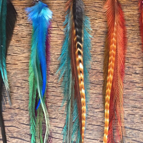 Long Feather Hair Extension Clips Hair Feathers Feather Hair Etsy