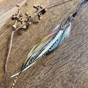 Real Feather Necklace, Feather Pendant Necklace, Feather Jewellery, Natural Feather Necklace with Leather, Boho Feather Jewelry