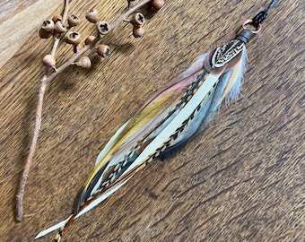 Real Feather Necklace, Feather Pendant Necklace, Feather Jewellery, Natural Feather Necklace with Leather, Boho Feather Jewelry