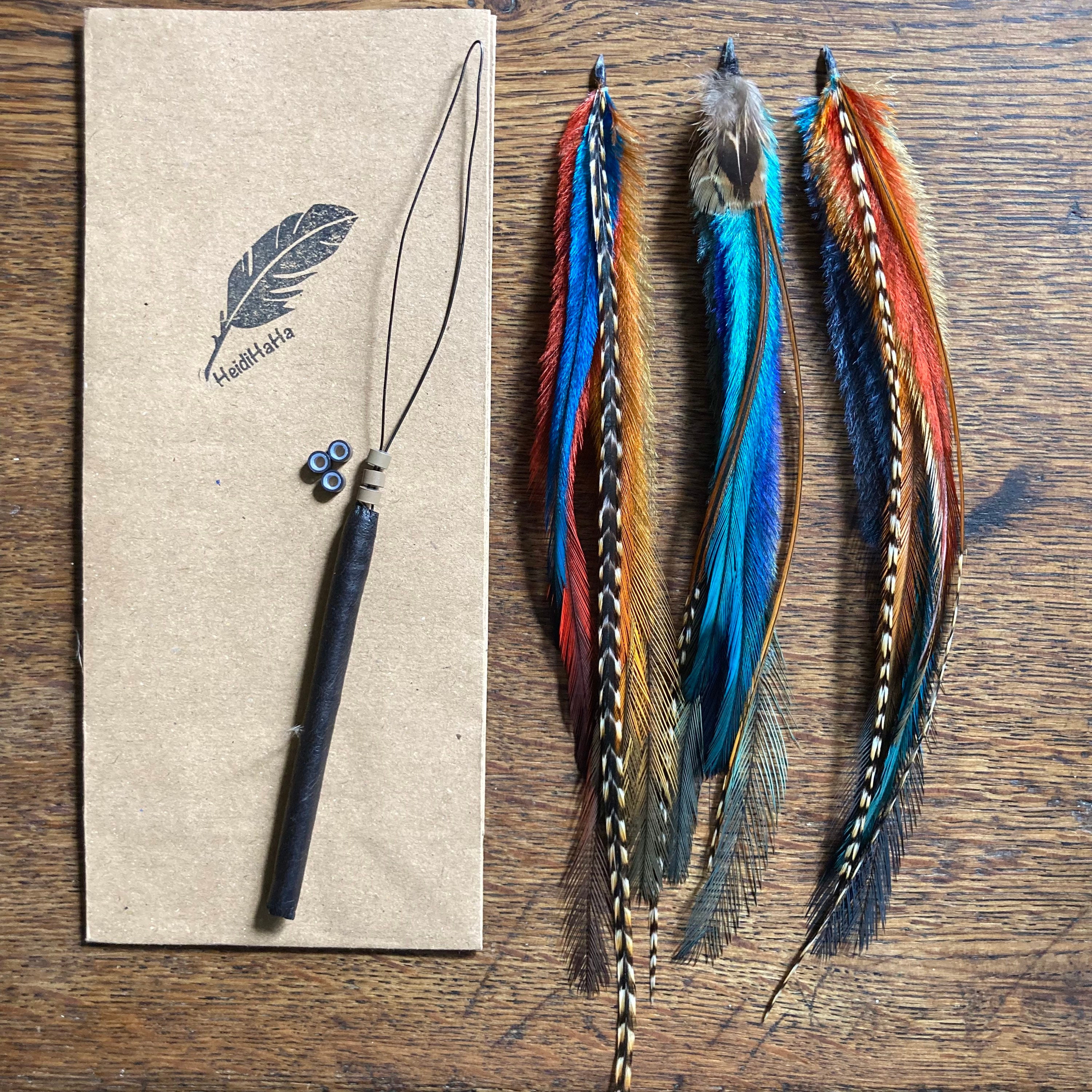 Feather Hair Extensions DIY Kit Set of 3 Bonded Feather - Etsy Feather Hair Extensions DIY Kit Set of 3 Bonded Feather - Etsy