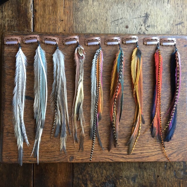 feather hair clip