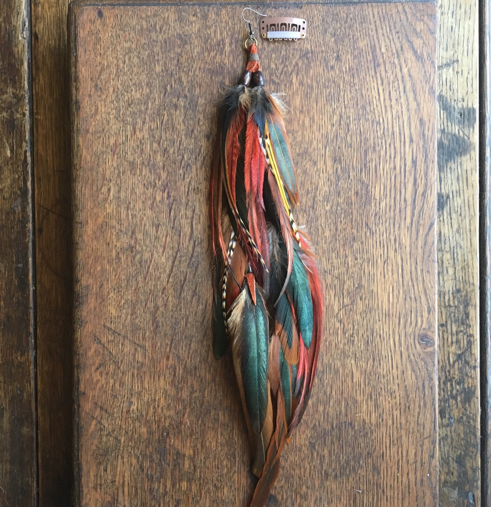 Long Feather Hair Extension Long Feather Earring Feather Etsy