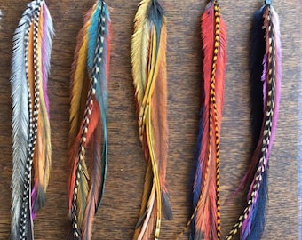 Long Feather Hair Clip Extension: Custom Boho Hair Jewelry