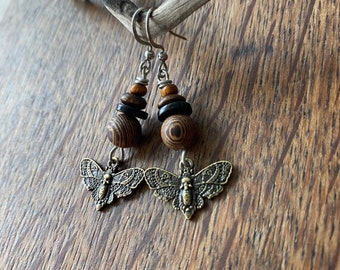 Moth Earrings: Halloween Costume Jewelry