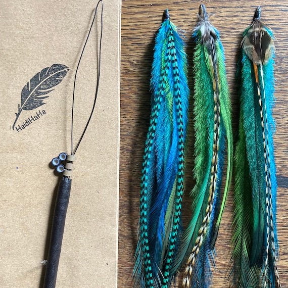 Bonded Feather Extensions & DIY Hair Feather Kits with Beads