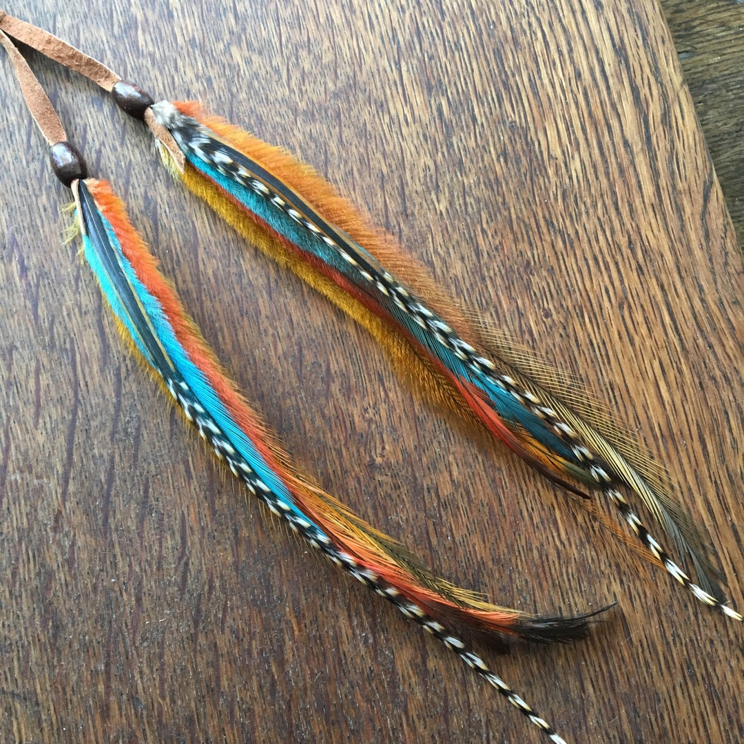 Long Feather Hair Extension Clips, Hair Feathers, Feather Hair Clip
