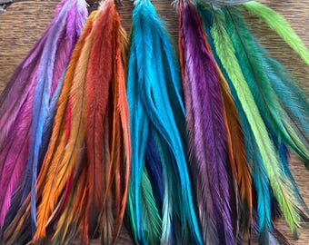 Emu Feathers Hand Dyed Craft & Jewelry Supplies (2-5 Inches) Loose Feathers DIY