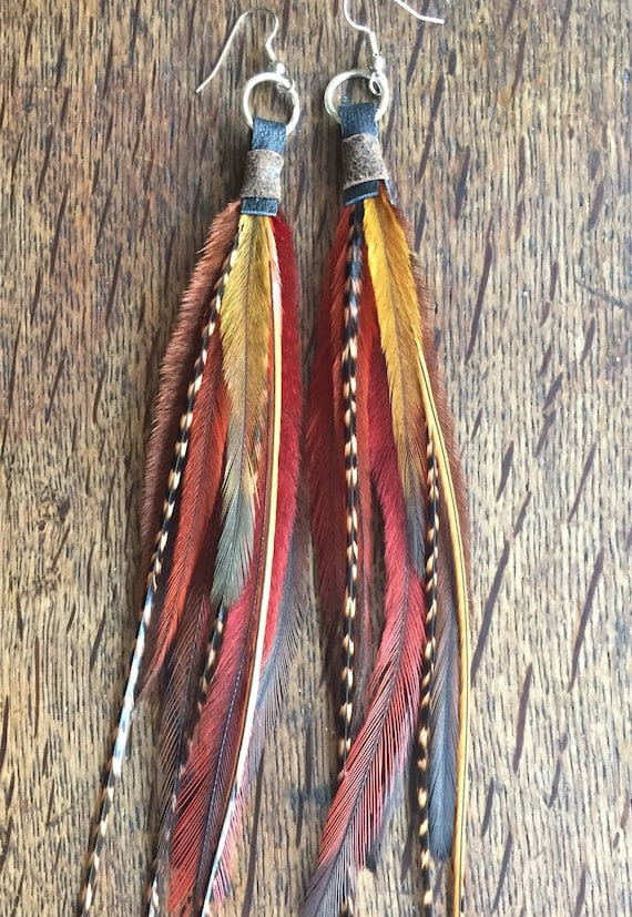 Native on sale feather earrings