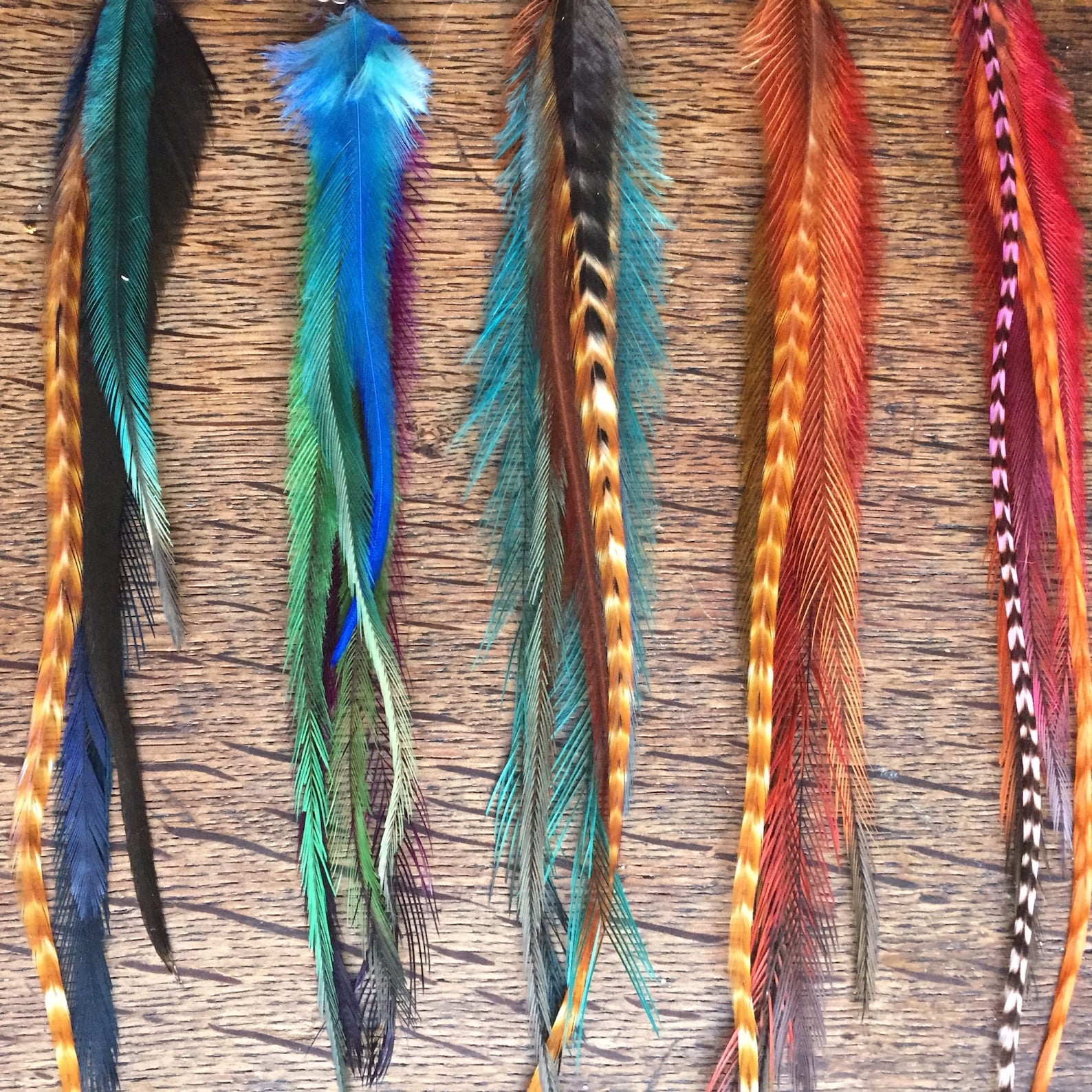 Long Feather Hair Extension Clips Hair Feathers Feather Hair Etsy