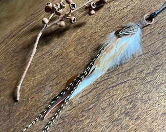 Real Feather Necklace, Feather Pendant Necklace, Feather Jewellery, Natural Feather Necklace with Leather, Boho Feather Jewelry