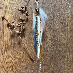 Real Feather Necklace, Feather Pendant Necklace, Feather Jewellery, Natural Feather Necklace with Leather, Boho Feather Jewelry image 4