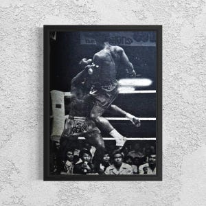 Muay Thai Poster – Vintage Schwarz-Weiß-Kampfkunst (Druck)