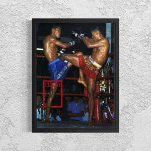 Muay Thai Boxing Print: "CLASH IV" – Intense Fight Scene Wall Art