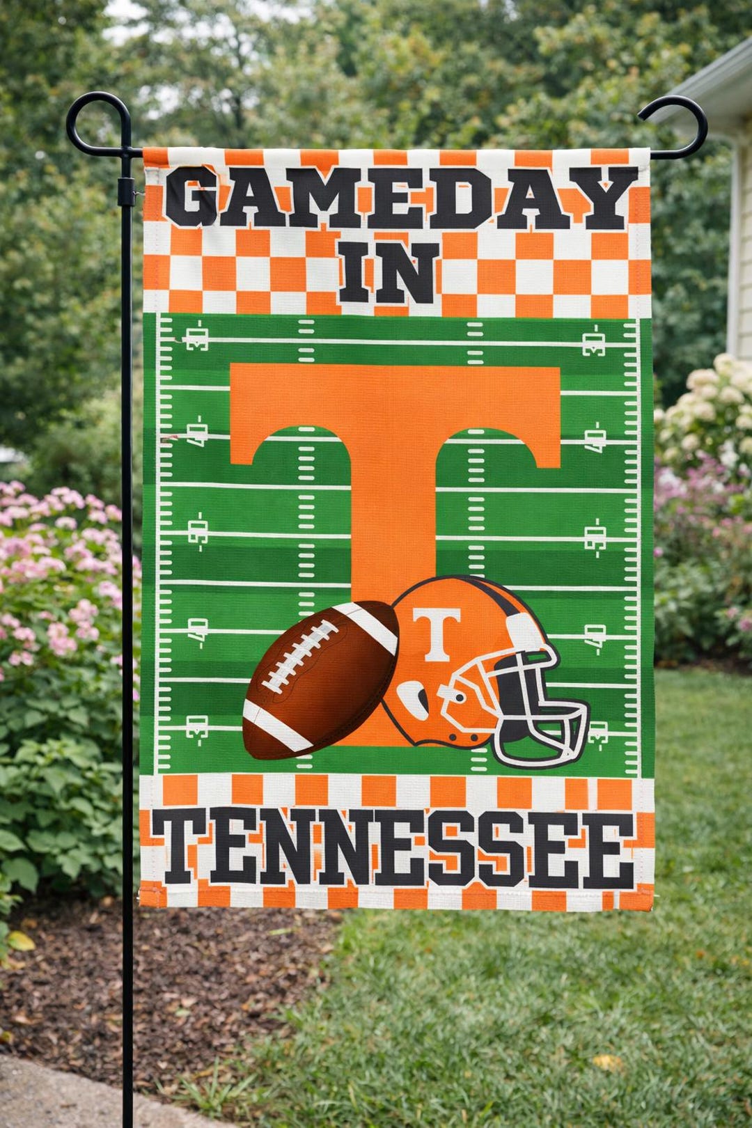 Gameday in Tennessee Garden Flag – Orange Football Outdoor Yard Decor