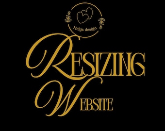Redimensionamiento de sitio web, plantilla de Canva, descarga digital