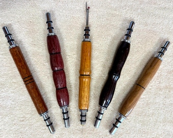 Hand Turned Seam Ripper & Needle Threader - Reversible for easy and safe storage