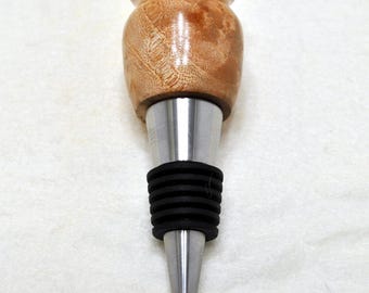 Stainless Steel Bottle Stoppers with a Variety of Removable Wood Turned Handles