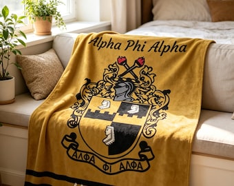 APhiA Anpassad Namnfilt Mjukt Överkast, Broderskapssymbol Överkast, Alumni-Suvenir Present