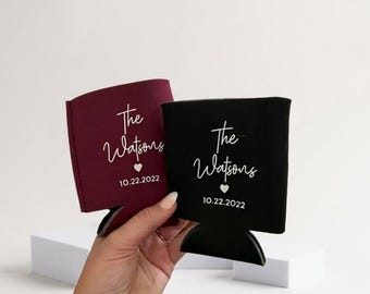 Custom Wedding Can Coolers, Personalized Neoprene Beer Holder, Wedding Favors, Bulk Order