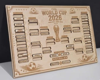 World Cup 2026 Wallchart SVG Bundle | Football Prediction Board Laser Cut File | FIFA Championship Bracket Template
