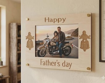 Father's Day Photo Frame SVG Bundle: Rustic Wood Laser Cut Design (Digital Download)
