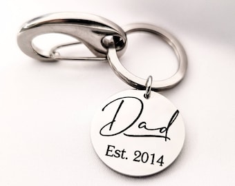 Dad Keychain - New Dad Gift - Father Keychain - Father's Day Gift - Gift For Dad - Dad Established - Gift From Child - Dad Accessory