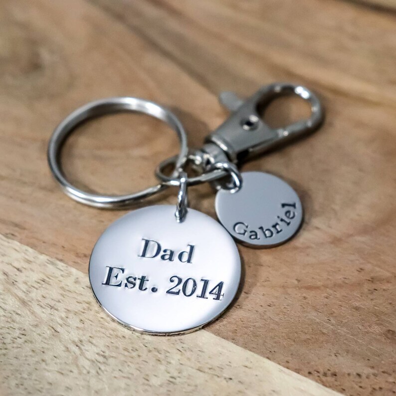 Dad Keychain New Dad Gift Father Keychain Father's Etsy