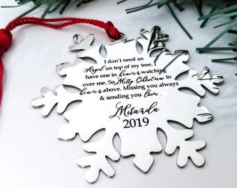 Memorial Christmas Ornament - Heaven Ornament - Memory Of Ornament - Remembrance Ornament - Angel In Heaven Gift