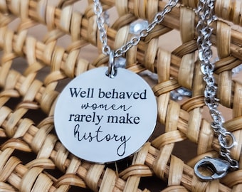 Sister Gift - Graduation Necklace - Best Friend Necklace - Encouragement Gift - Well Behaved Necklace - Empowerment Jewelry - Women Gift